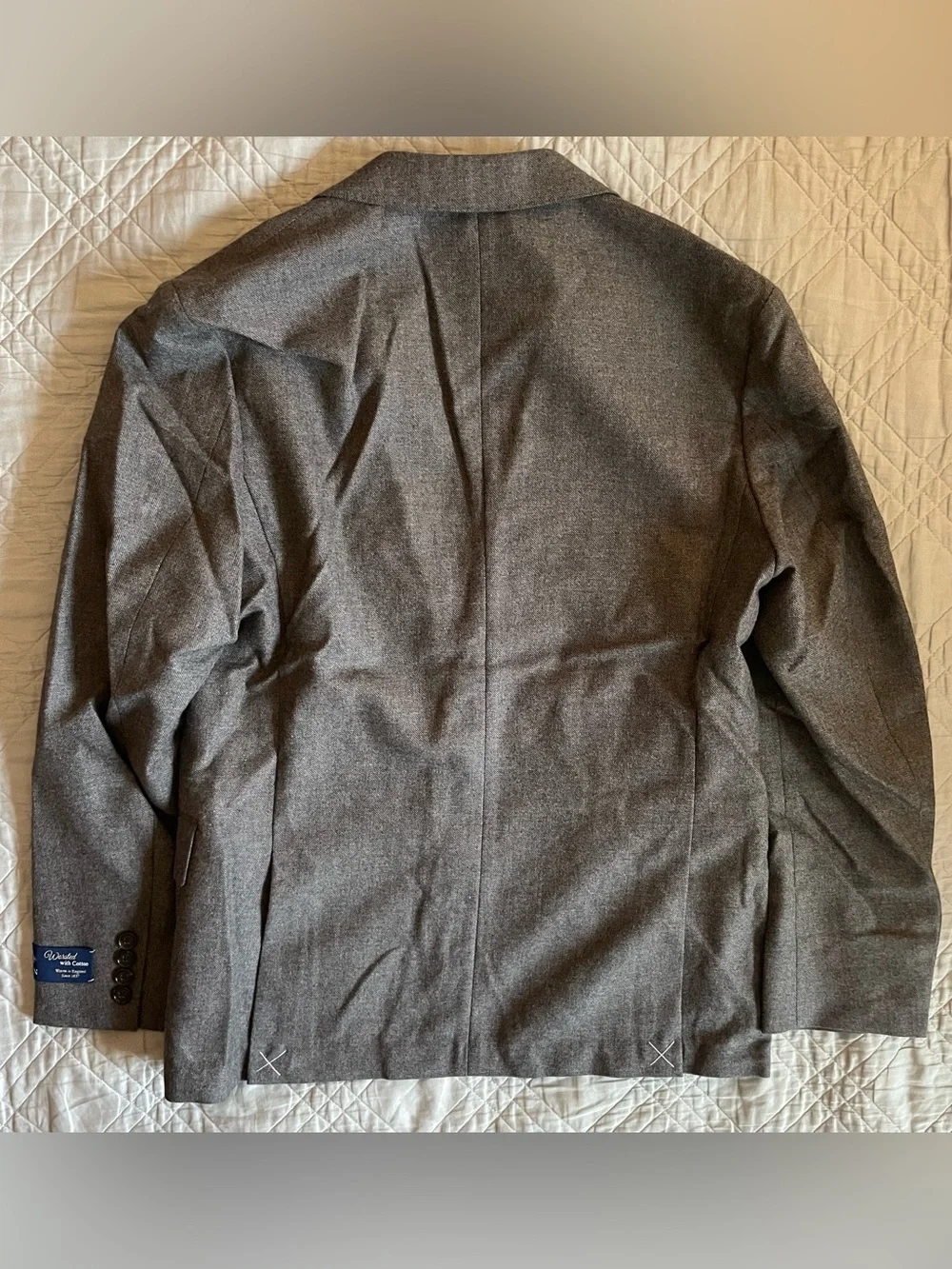 J. CREW Ludlow Slim-fit suit jacket in English cotton-wool blend Charcoal 40 S